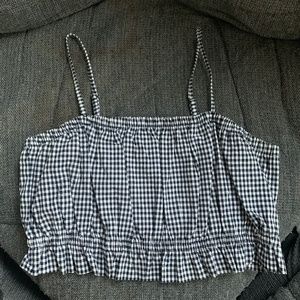 LA Hearts Checkered Crop Top
